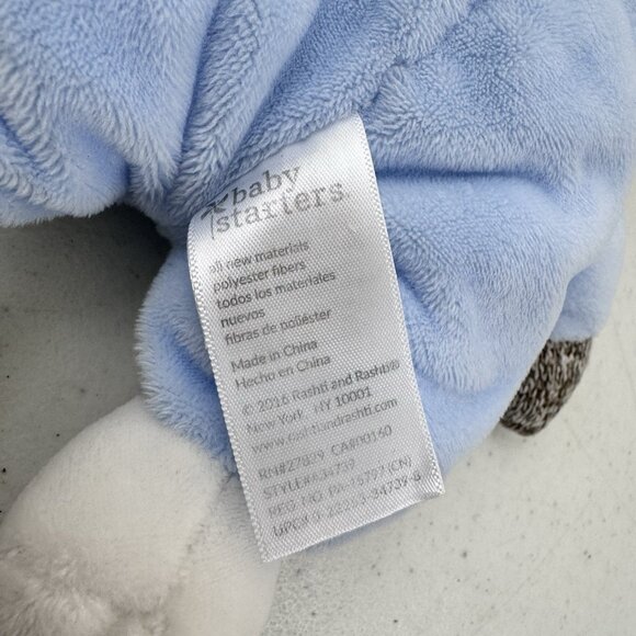 BABY STARTERS Plush Blue Sock Monkey Bunny Infant Security Lovey My 1st Easter - Picture 6 of 7